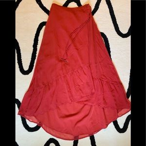 Red/Pink Flowy Skirt